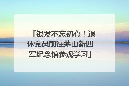 银发不忘初心！退休党员前往茅山新四军纪念馆参观学习