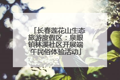 长春莲花山生态旅游度假区：泉眼镇林溪社区开展端午民俗体验活动