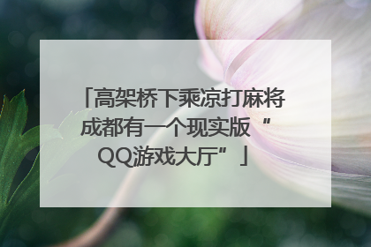高架桥下乘凉打麻将 成都有一个现实版“QQ游戏大厅”