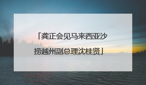 龚正会见马来西亚沙捞越州副总理沈桂贤