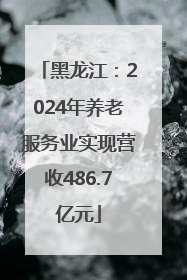 黑龙江:2024年养老服务业实现营收486.7亿元