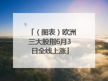 （图表）欧洲三大股指6月3日全线上涨