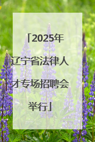 2025年辽宁省法律人才专场招聘会举行