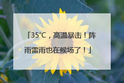 35℃，高温暴击！阵雨雷雨也在候场了！